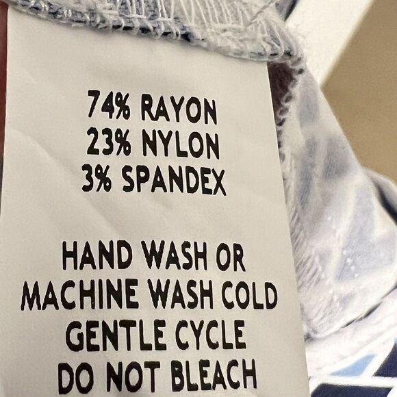 Pure Amici Set Geometric Jacket Pull On Crop Pant Stretch Preppy Blue Size S - Picture 9 of 14